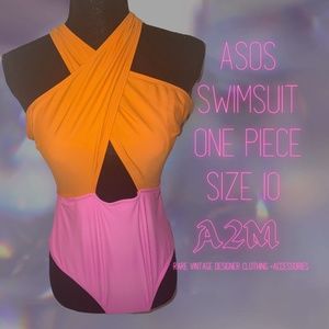 Asos Colorblock Swimsuit  Size 10